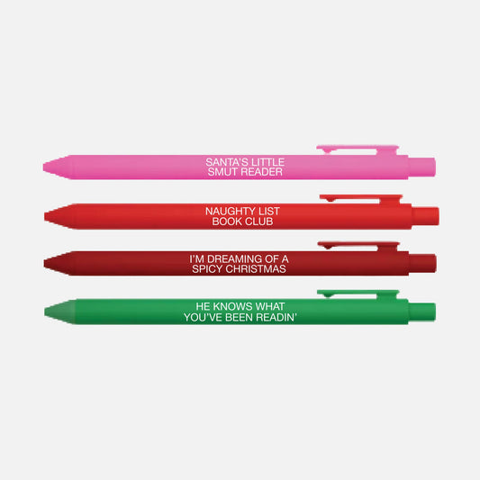 Spicy Bookish Holiday Pen Set