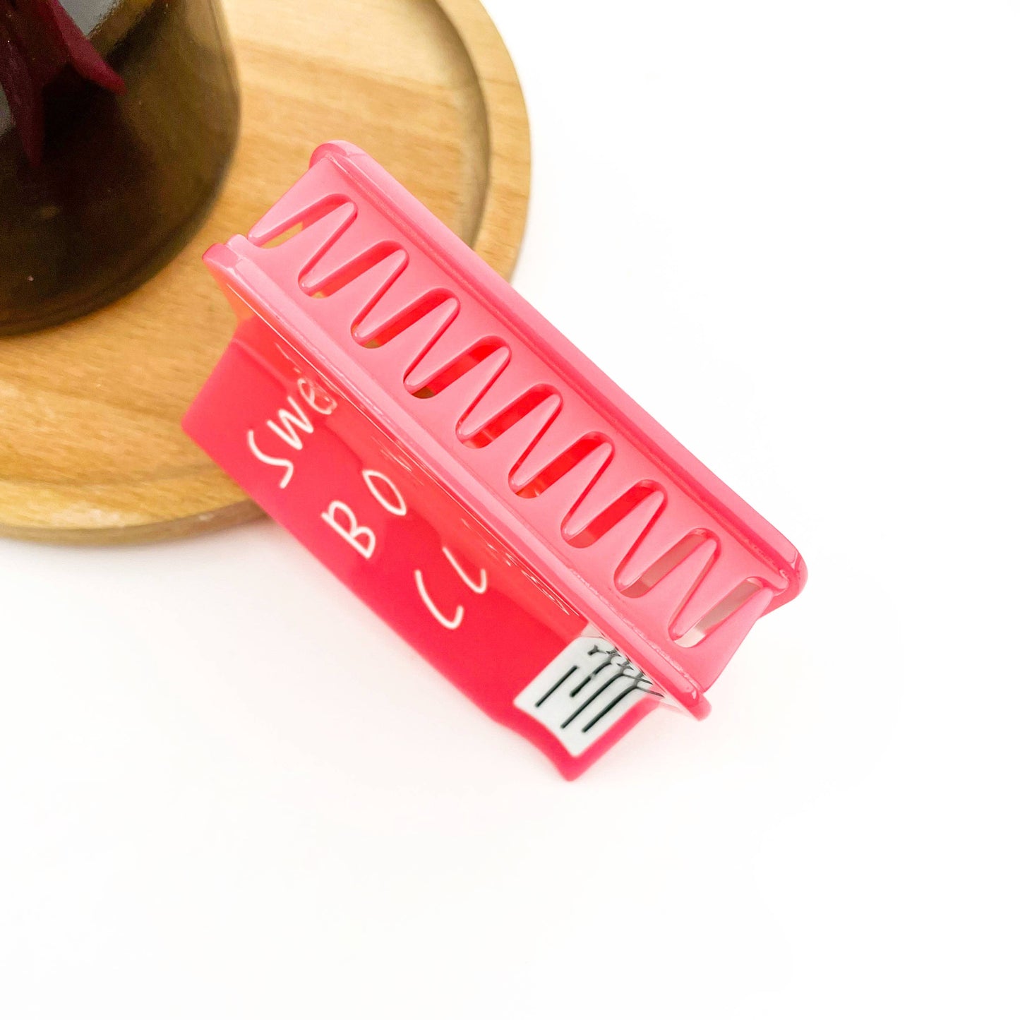 Pink Sweet Book Notebook Claw Clip