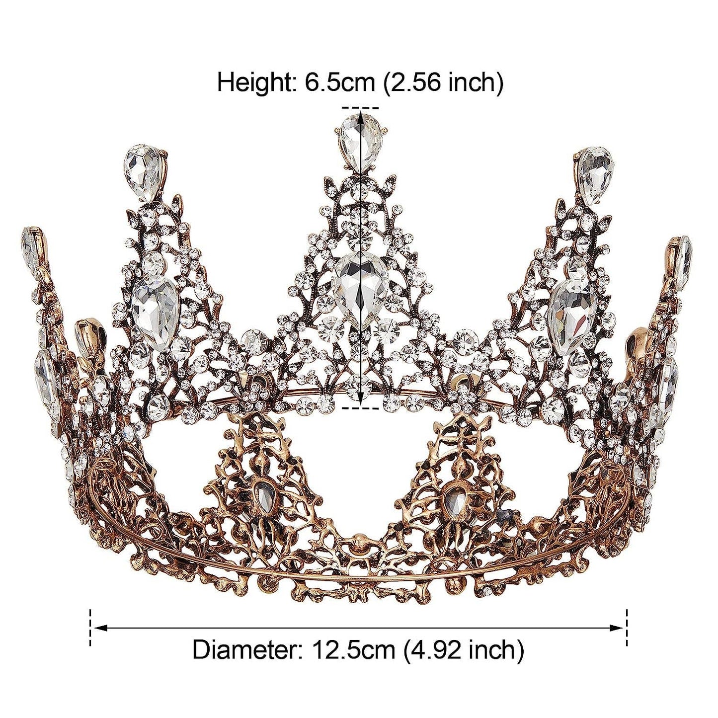 Crowns for Women - Baroque Queen Crow Bronze