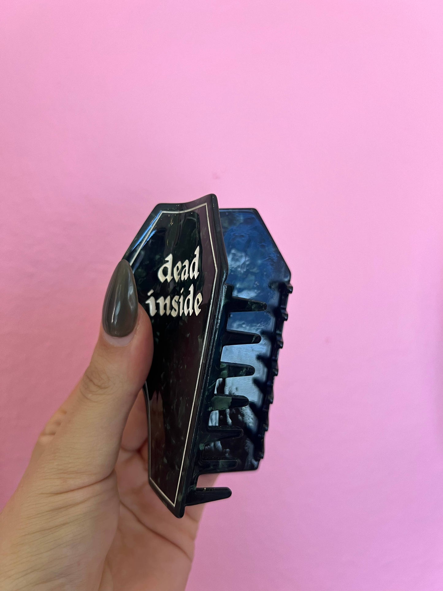Dead Inside Coffin Hair Claw