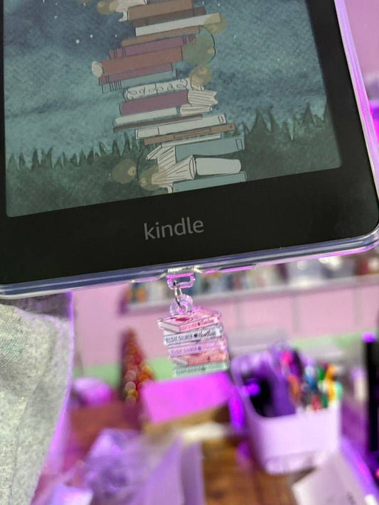 Elsie Silver Bookstack Inspired USB-C Kindle Charm