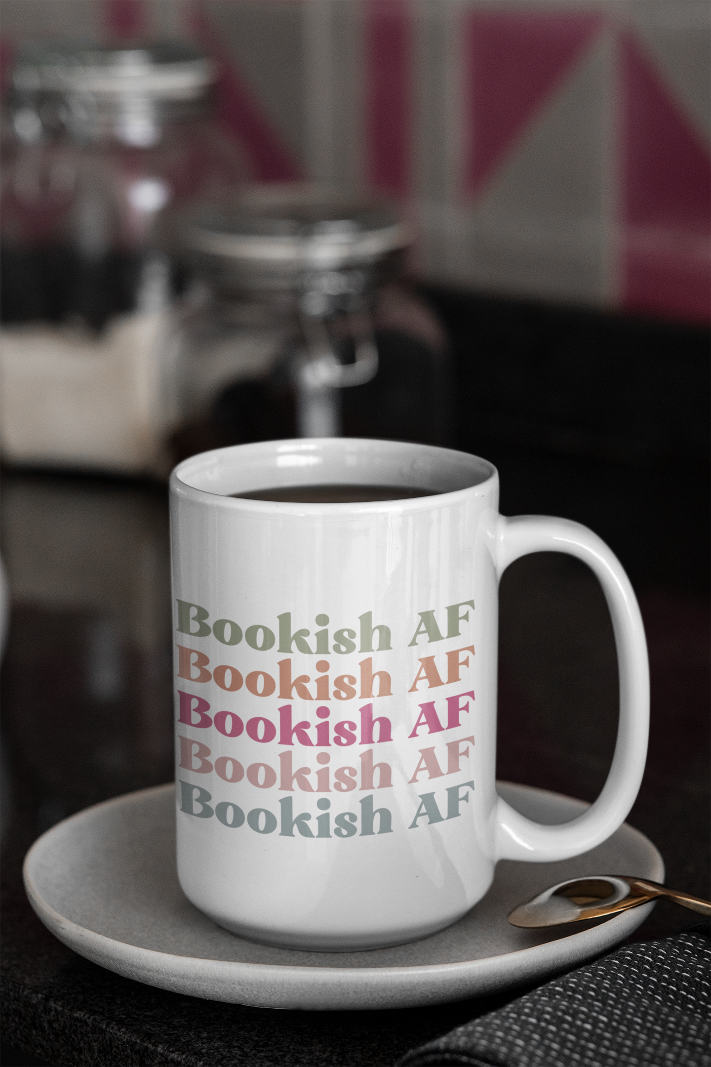 Bookish AF - Book Lover - Ceramic Mug - 15oz