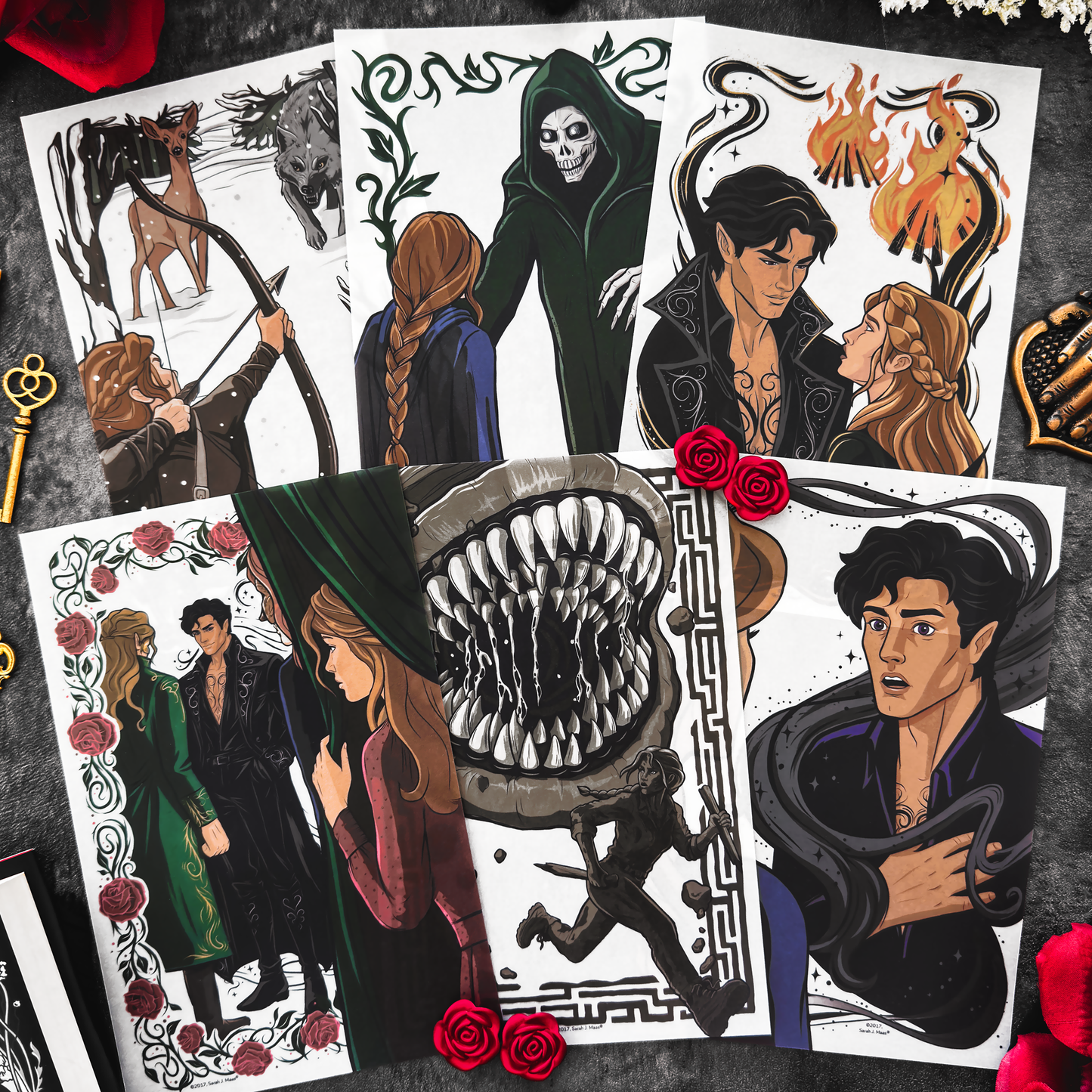 A Court of Thorns and Roses Book Scene Illustrations (6-Pack)