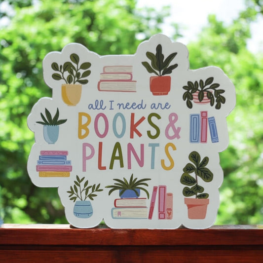 Books & Plants Sticker