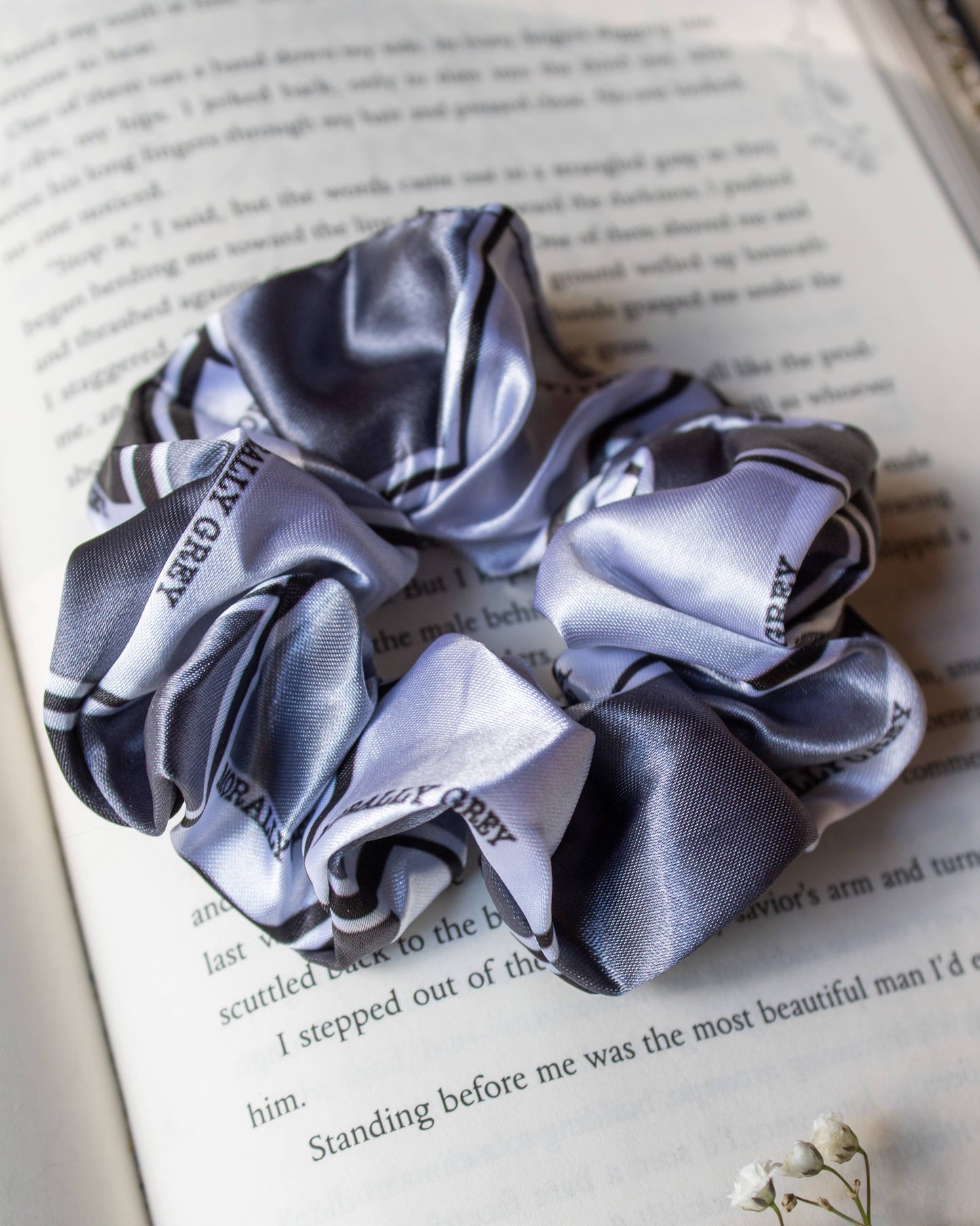 Bookish Satin Scrunchie | Morally Grey