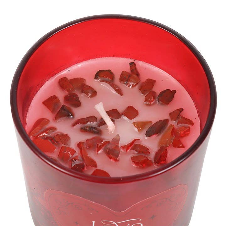 Raspberry Love Potion Valentine's Day Crystal Chip Candle