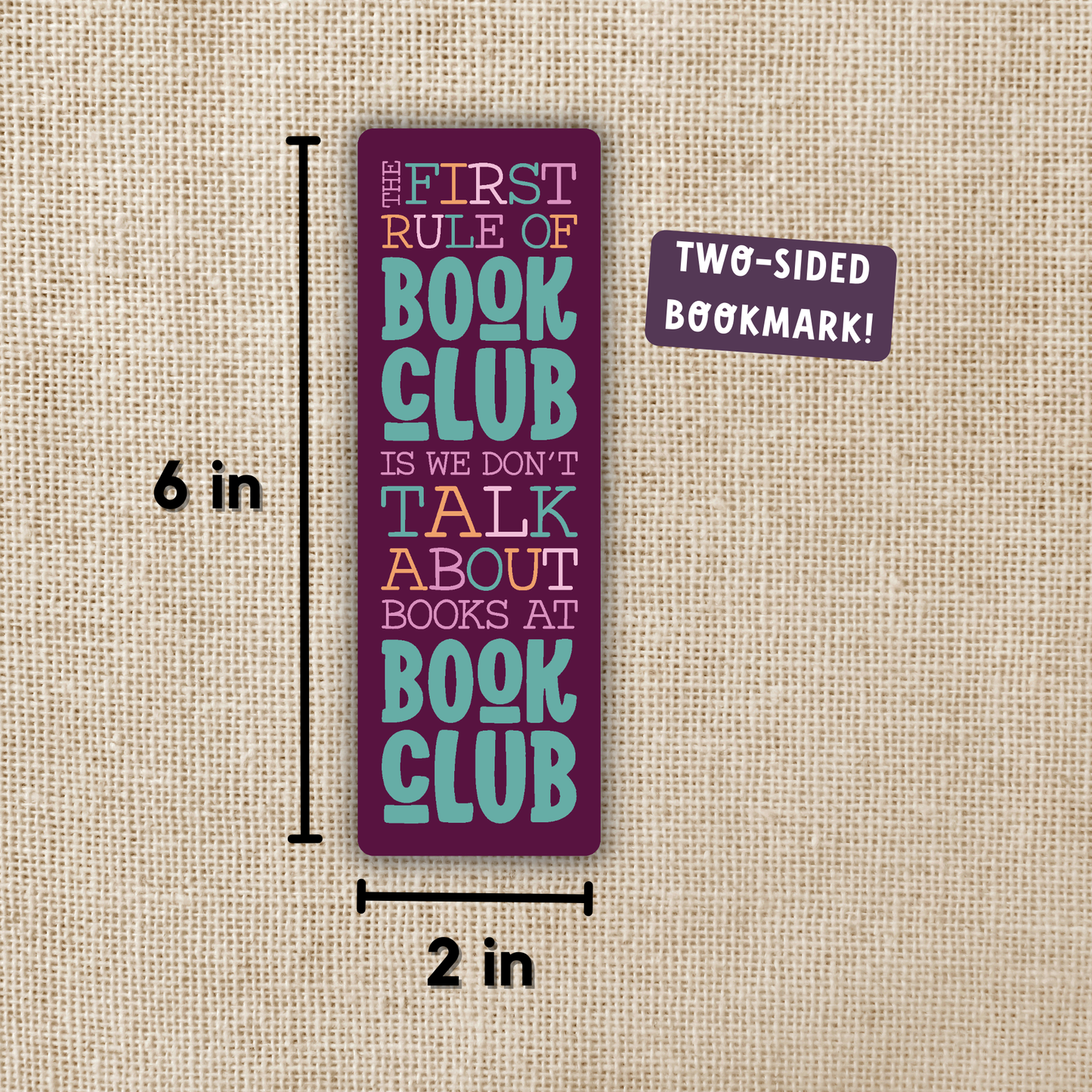 First Rule of Book Club Bookmark