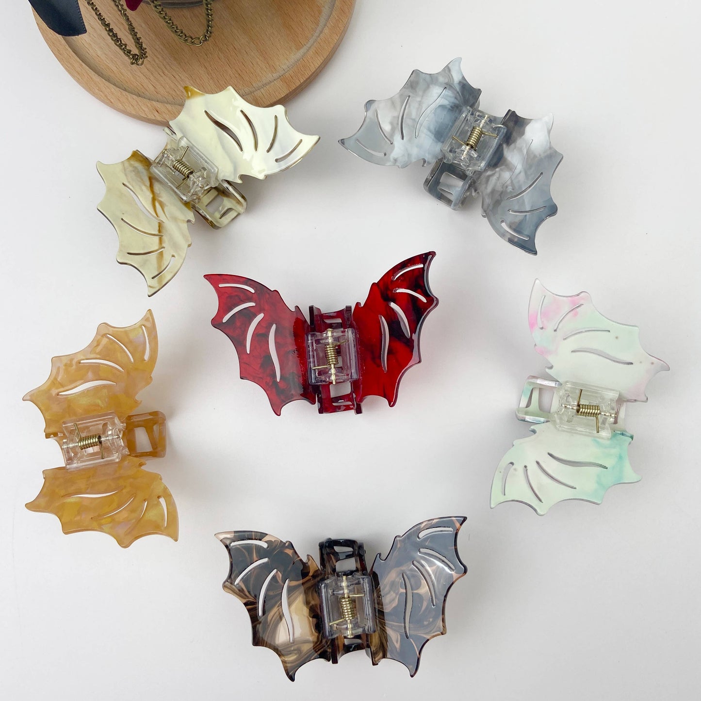 Silver Bat Hair Clip