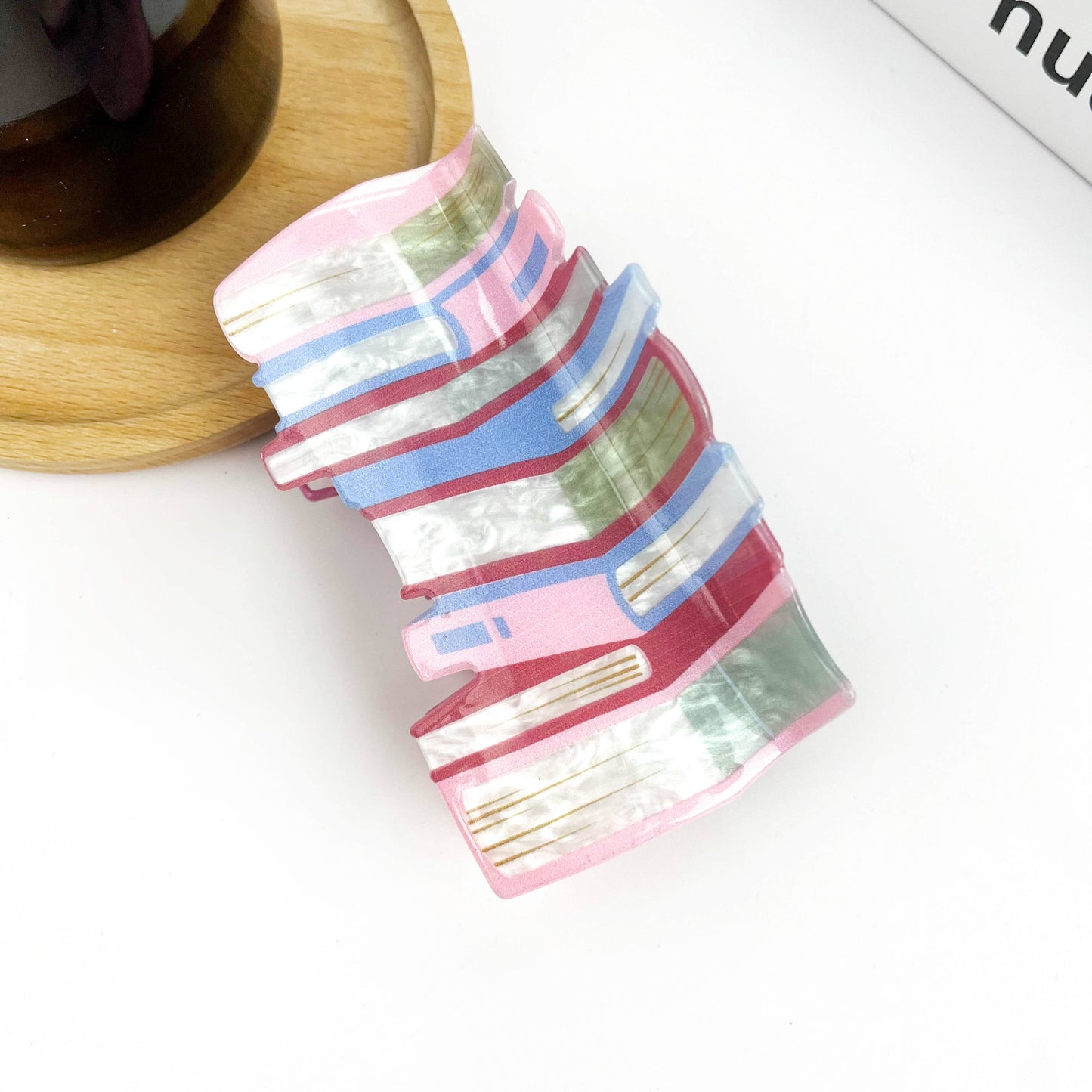 Book Stack Claw Hair Clip