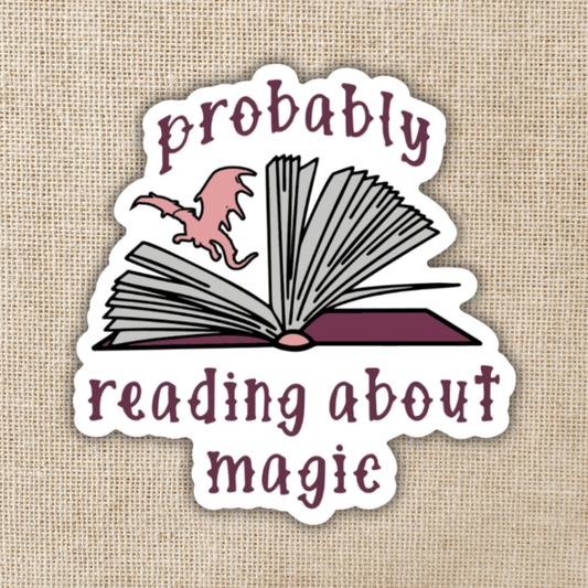 Probably Reading About Magic Sticker