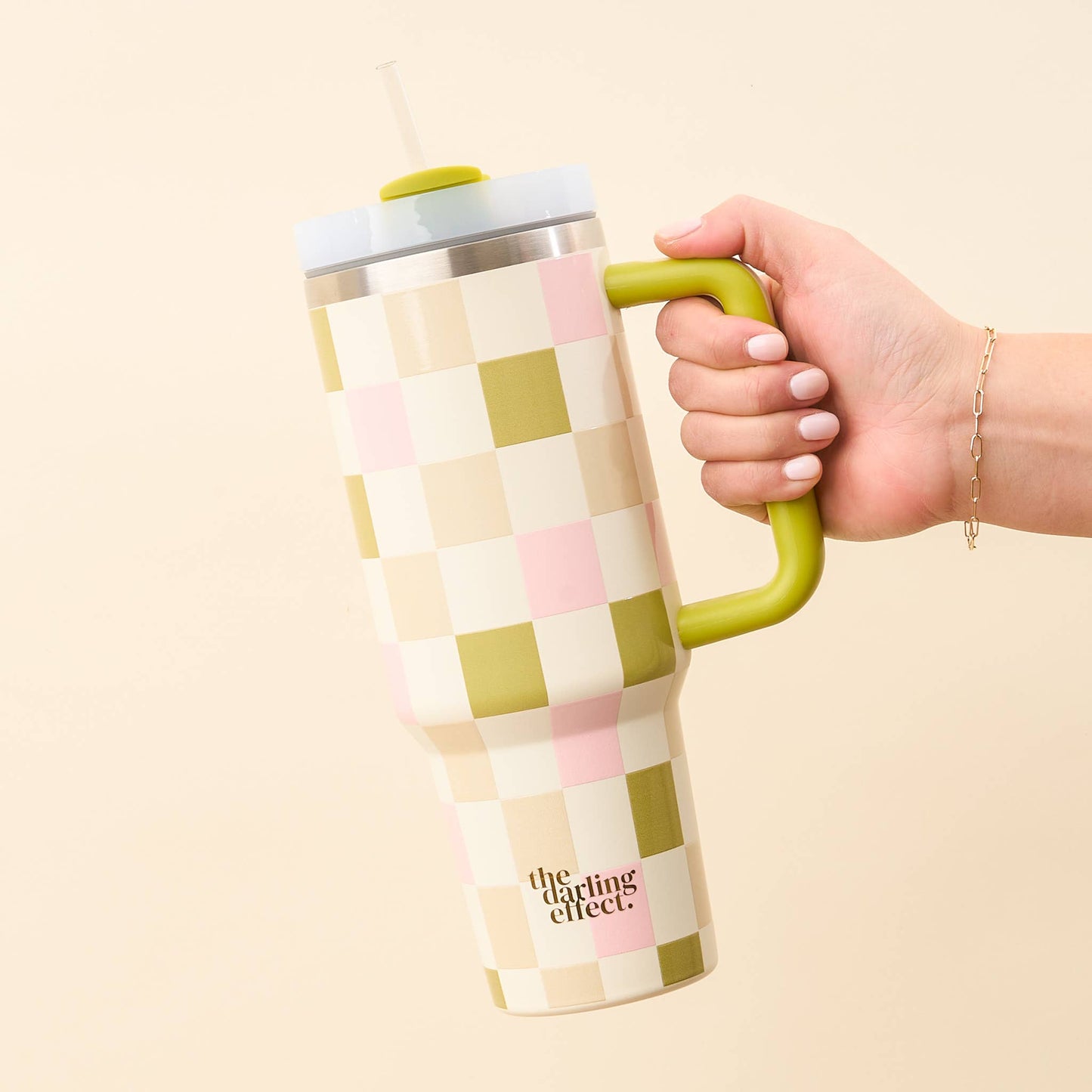 40 oz Take Me Everywhere Tumbler-Check Green