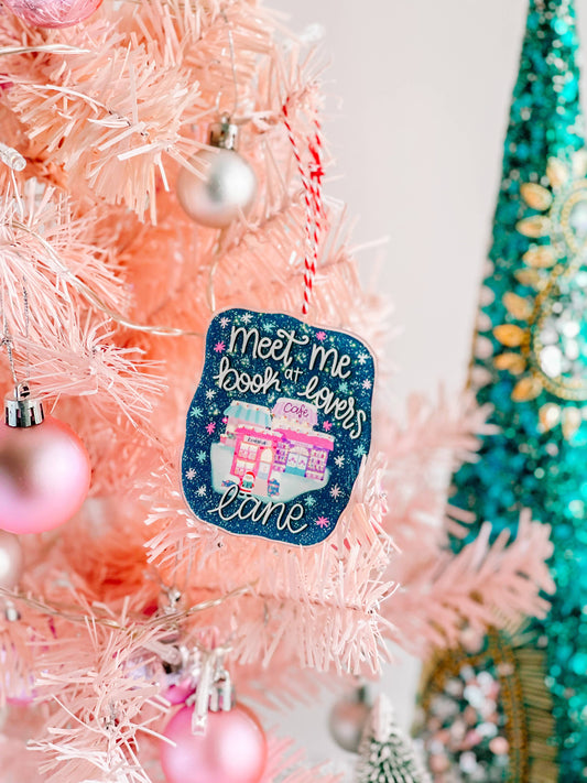 Meet Me at Book Lovers Lane Christmas Ornament