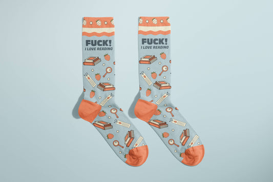 F*ck! I Love Reading Socks (book lovers