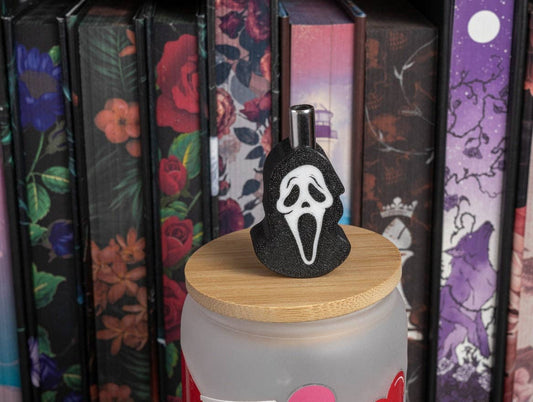 Ghostface Mask Straw Topper