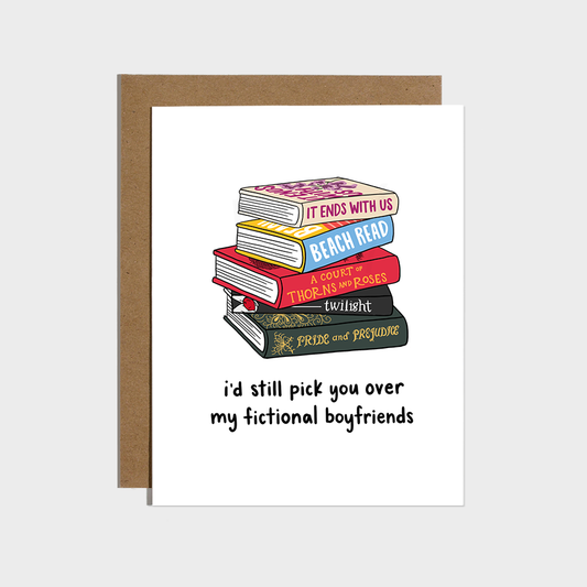 Fictional Boyfriends Love Greeting Card