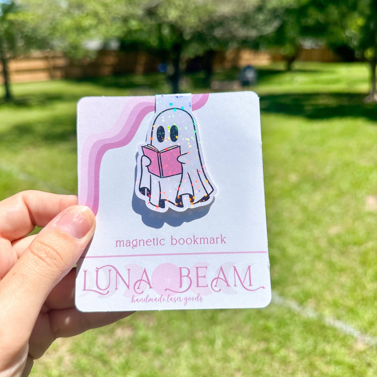 Cute Reading Ghost Magnetic Bookmark