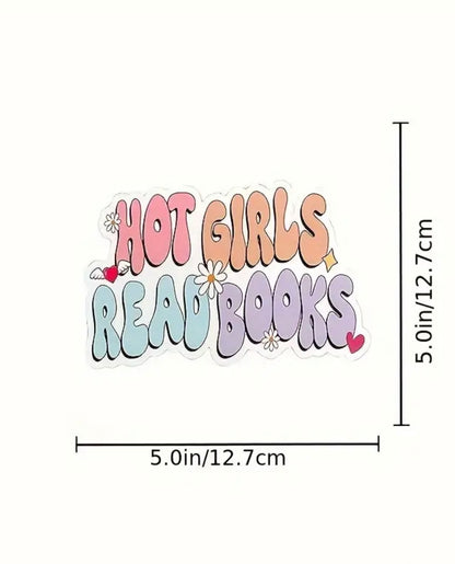 Hot Girls Read Books Sticker