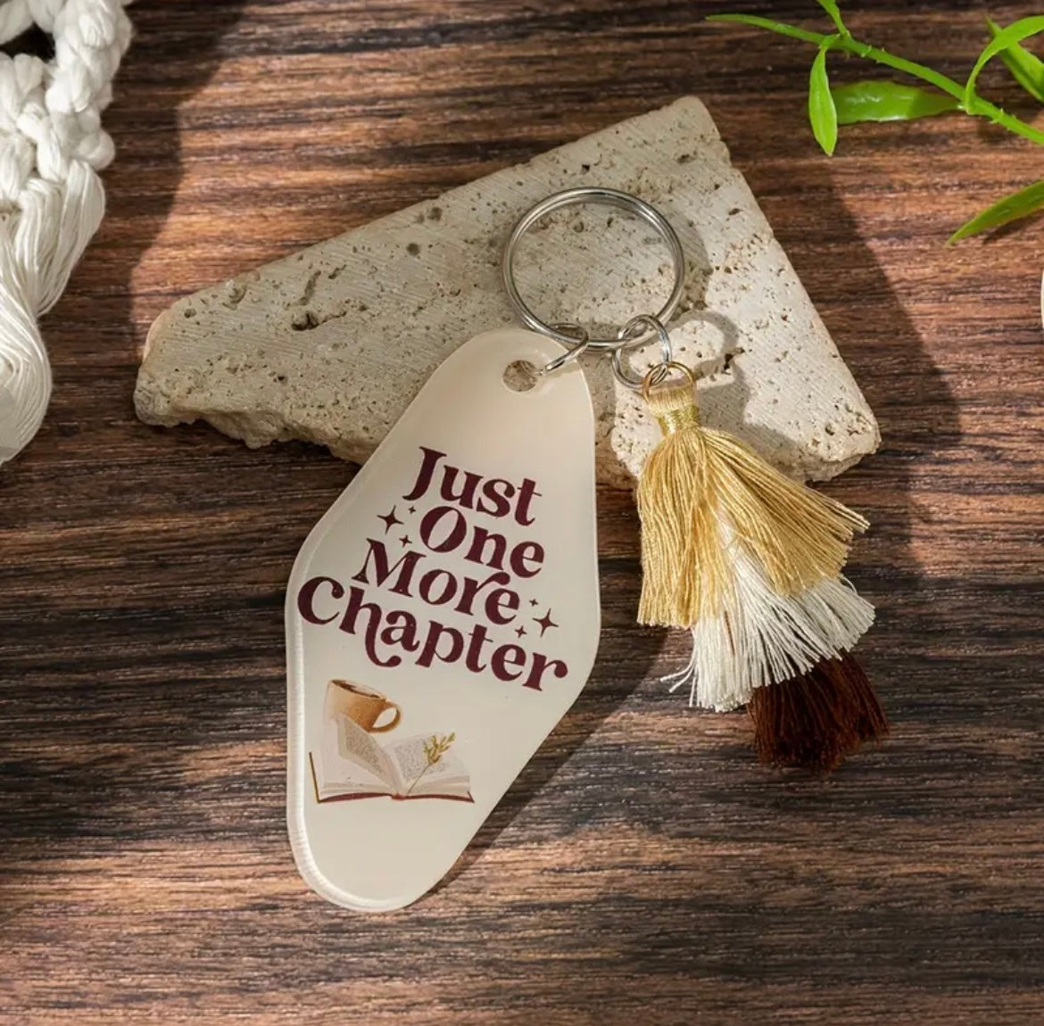 “Just One More Chapter” Keychain