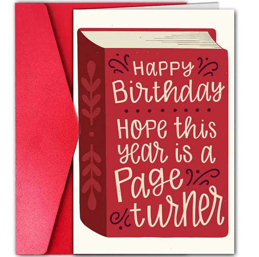 Page Turner Birthday Card