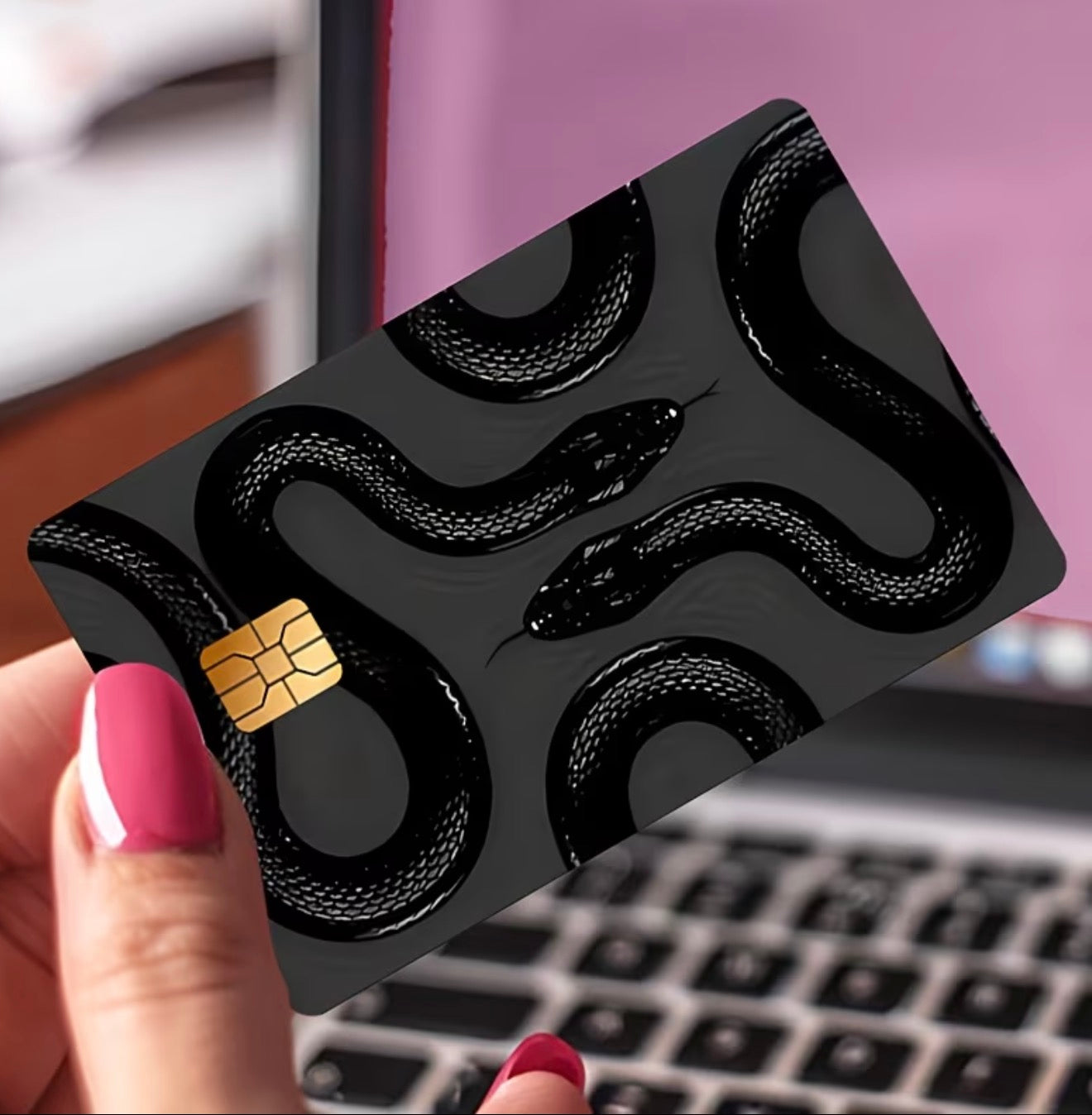 Black Snake Credit Card Sticker