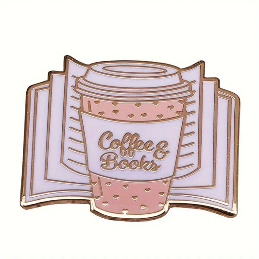 Coffee & Books Enamel Pin