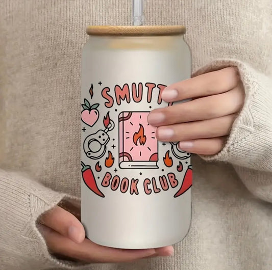 Smutty Book Club Glass Cup