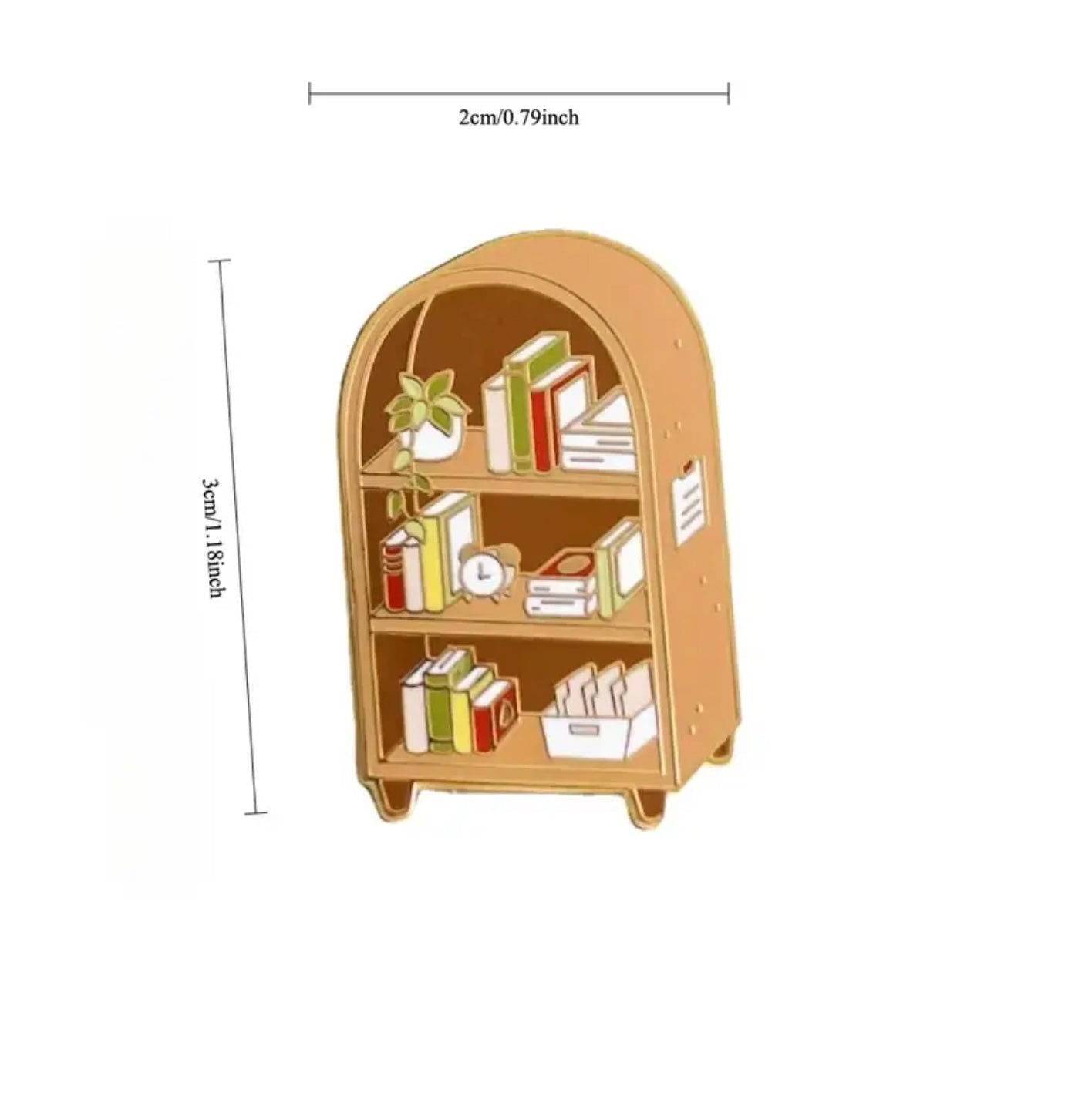 Bookshelf Enamel Pin