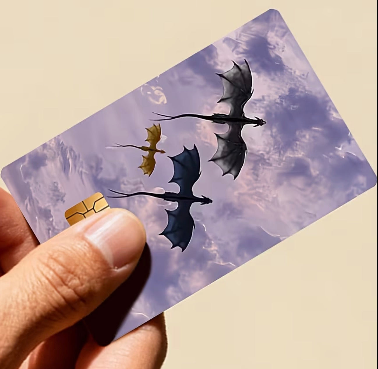 Purple Dragon Credit Card Sticker