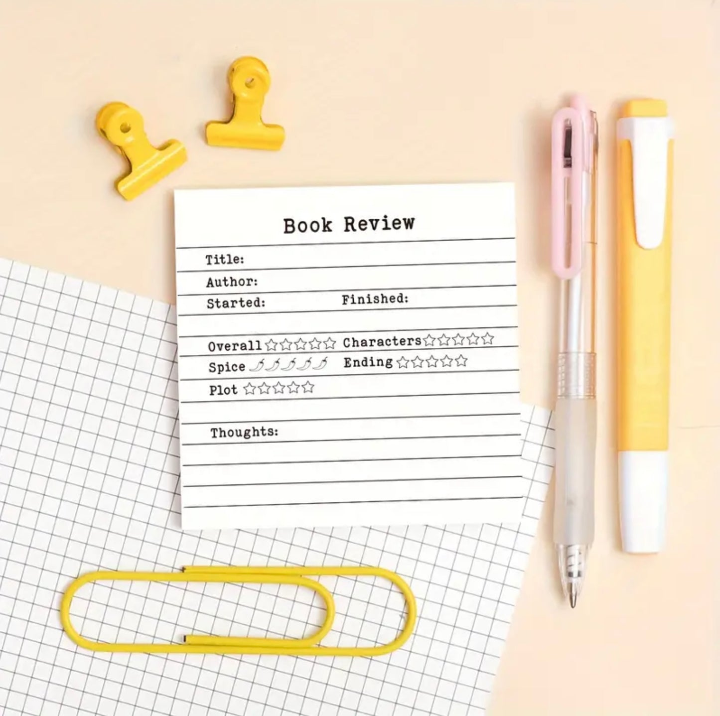 Book review pad