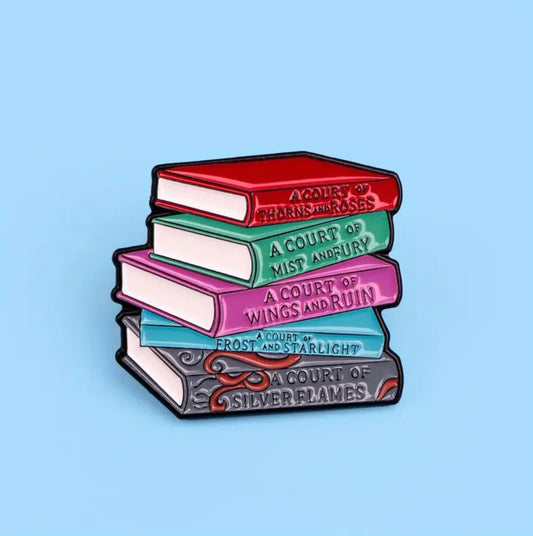 ACOTAR Book Stack Enamel Pin