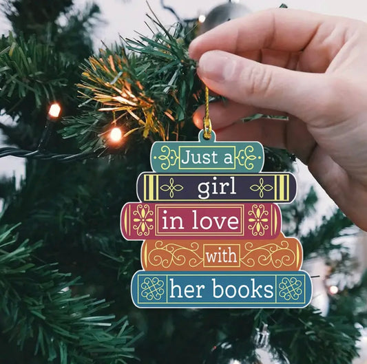 Just A Girl In Love With Her Books Ornament