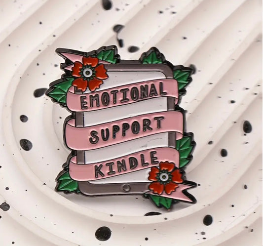 Emotional Support Kindle Enamel Pin