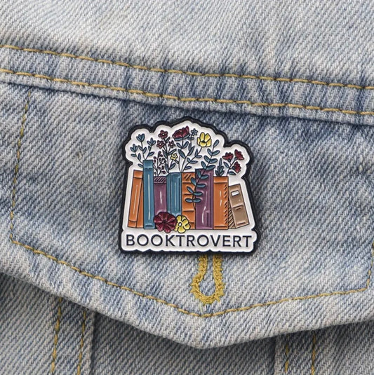 Booktrovert Enamel Pin large