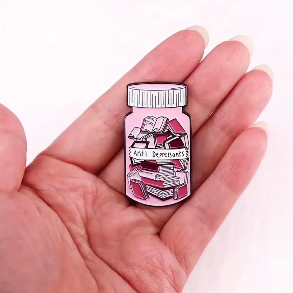 Anti Depressants Book Enamel Pin