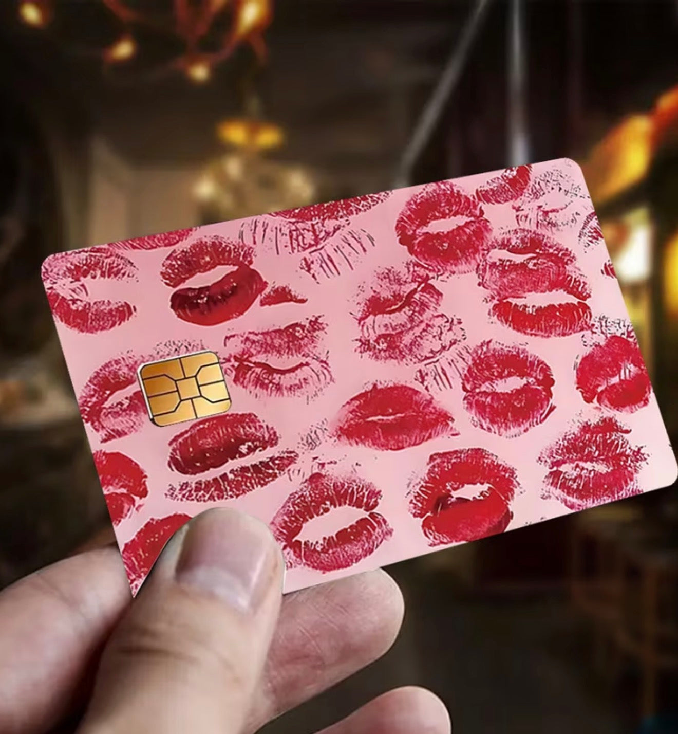 Red Lip Credit Card Cover