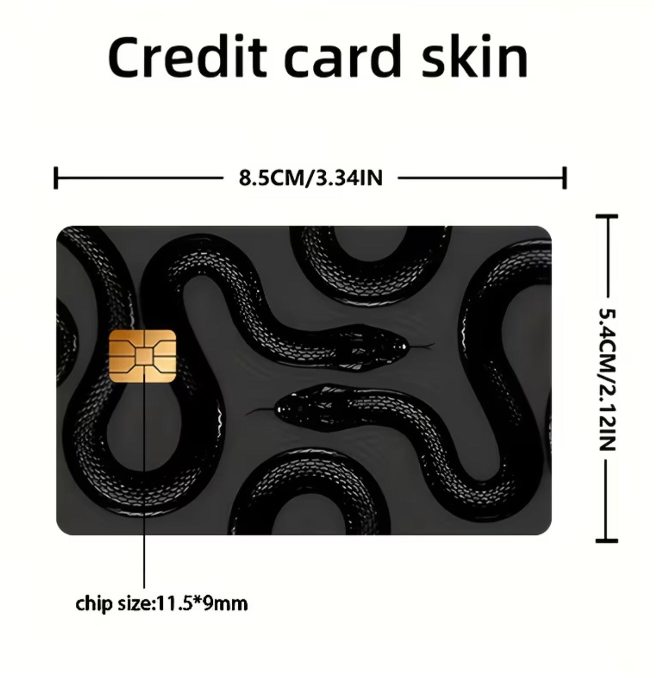 Black Snake Credit Card Sticker
