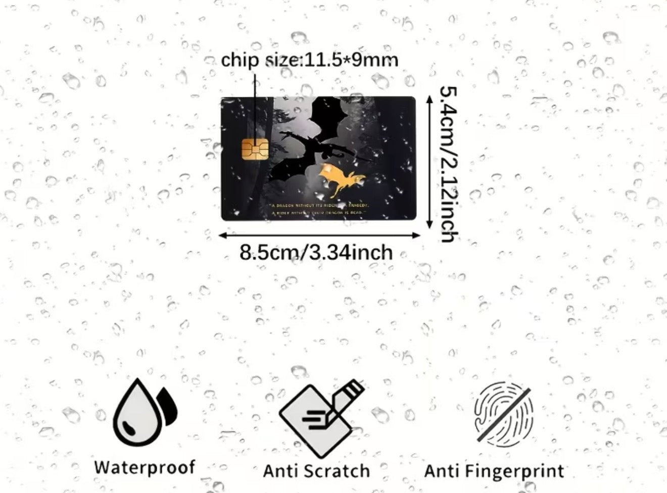 Black Dragon Credit Card Sticker