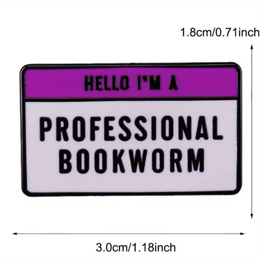 Professional Bookworm Enamel Pin