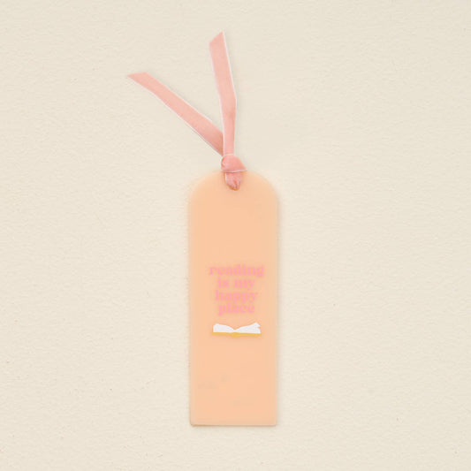 Acrylic Bookmark-Reading is My Happy Place