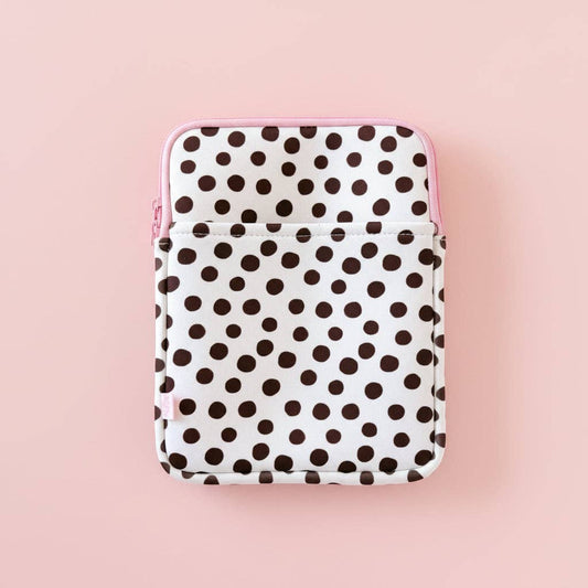Tablet Sleeve - Brown Polka Dots
