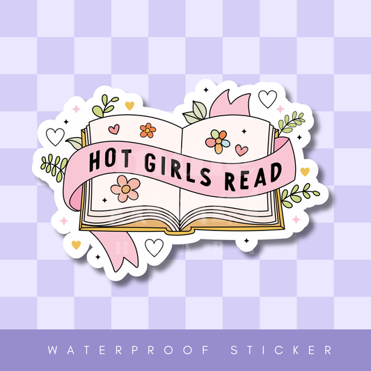 Hot Girls Read Sticker