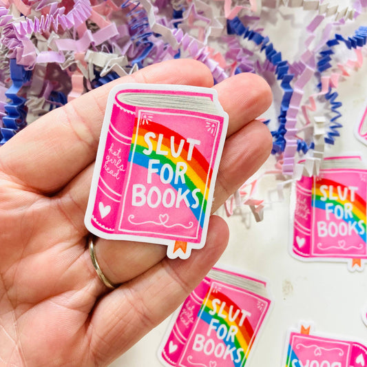 Slut For Books Die Cut sticker