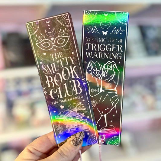 Smutty Book Club Dual-Sided Holographic Laminated Bookmark