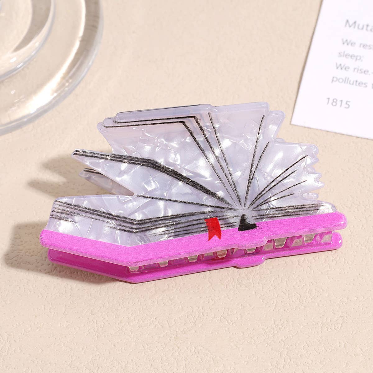 Open Book Claw Clip