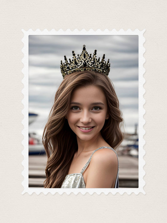 Black Tiara Crown for Women