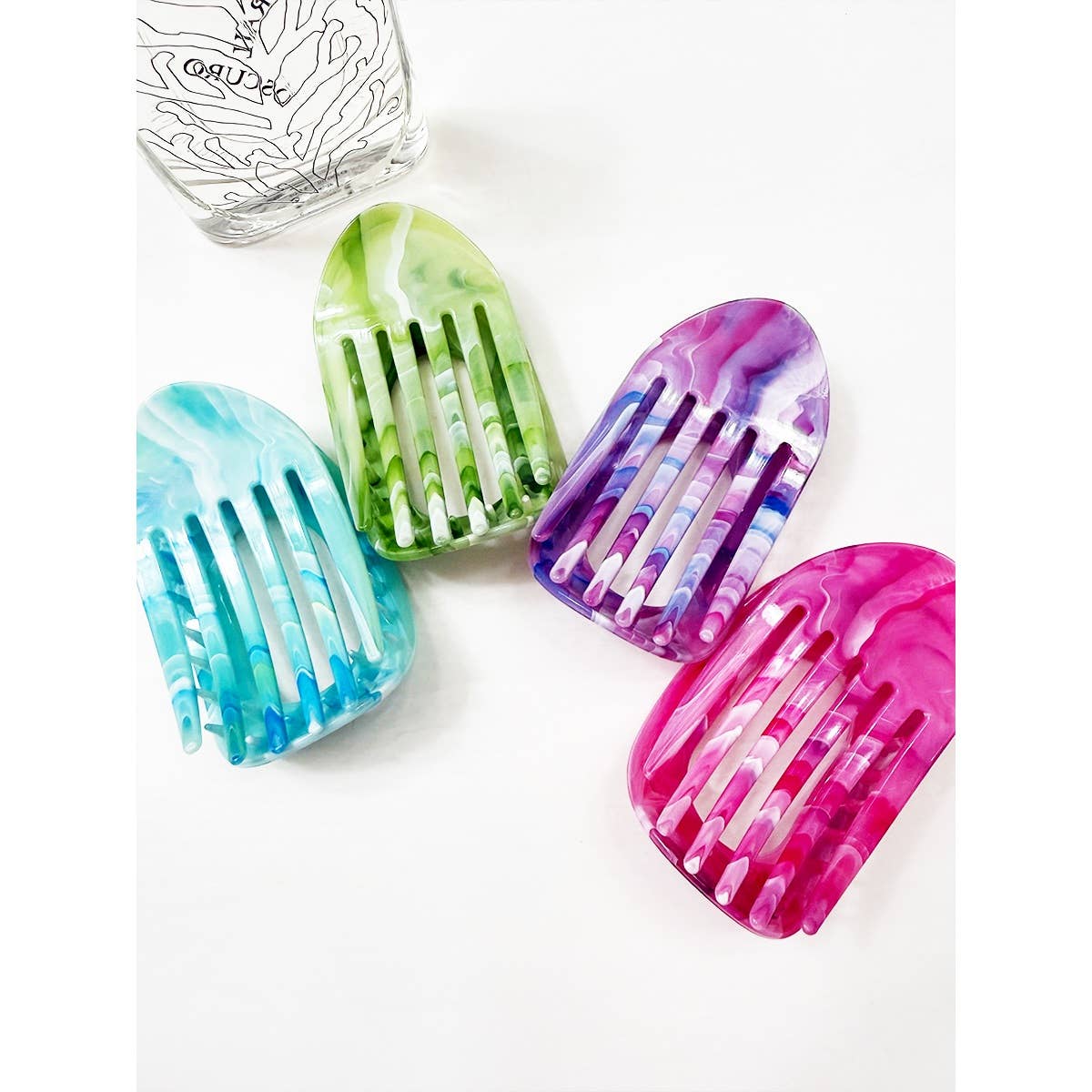 Marble Colors Flat Hair Clip