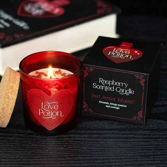 Raspberry Love Potion Valentine's Day Crystal Chip Candle