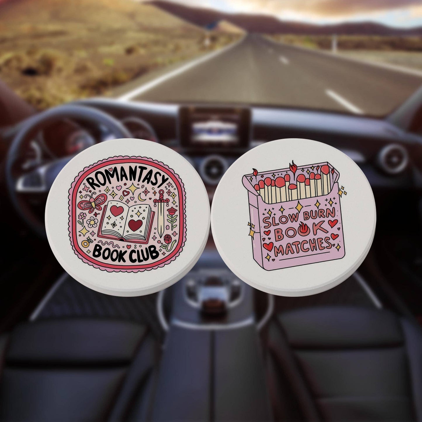 Car Coaster "Romantasy Book Club & Slow Burn"
