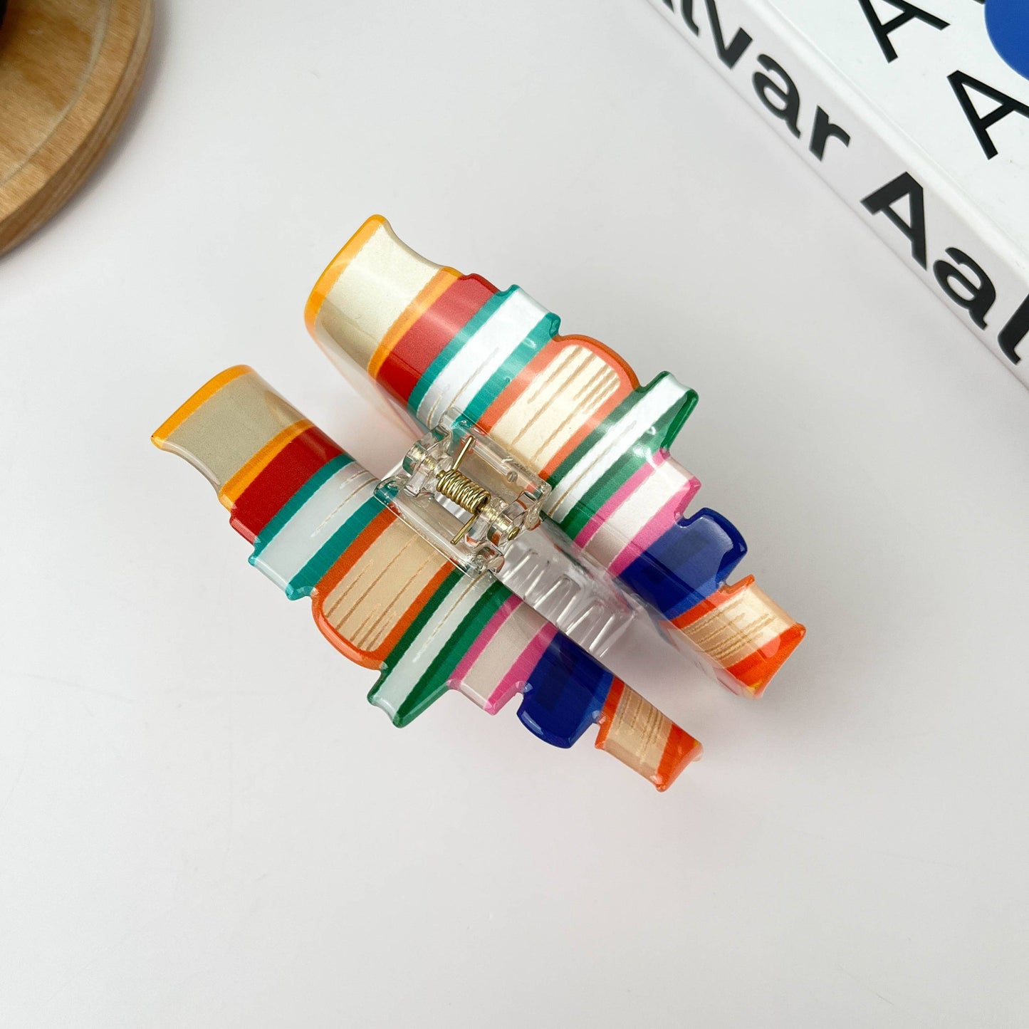 Book Stack Claw Hair Clip