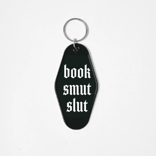 Goth Style Accessory, Motel Keychain, Book Smut Slut